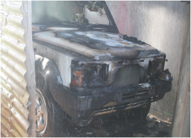 कावासोतीमा सरकारी गाडीमा आगजनी